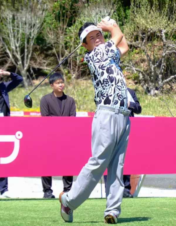 プロアマ戦に出場した池田　男子ゴルフ