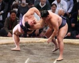 豊昇龍の送り投げ