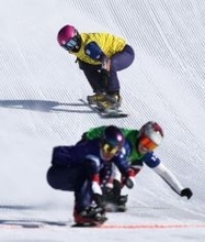 滑走する吉田　五輪