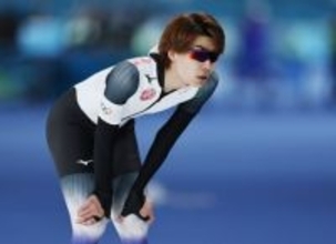 滑走を終えた山田　五輪