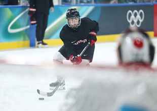 輪島「得点に絡む」＝アイスホッケー女子〔ミラノ・コルティナ五輪〕
