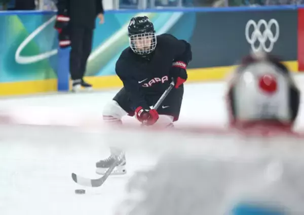 輪島「得点に絡む」＝アイスホッケー女子〔ミラノ・コルティナ五輪〕