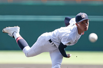 社先発の岩井　高校野球