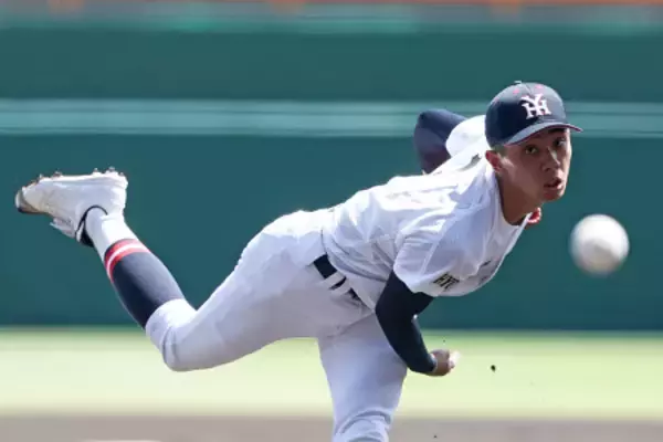 社先発の岩井　高校野球