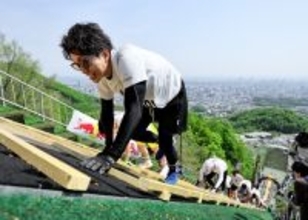 ジャンプ台で４００メートル走
