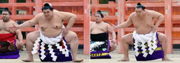 住吉大社で奉納土俵入り