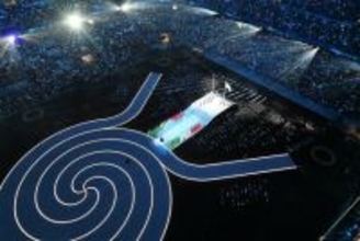 掲揚されたイタリア国旗　五輪