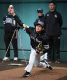 「投球練習する徐若熙　プロ野球」の画像1