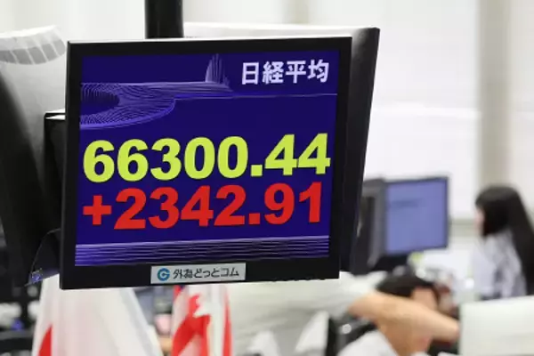 東京株、６万６０００円台回復