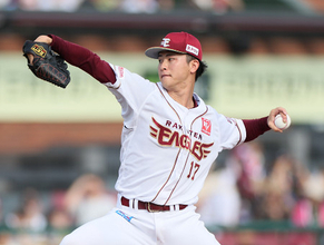 力投する古謝　プロ野球