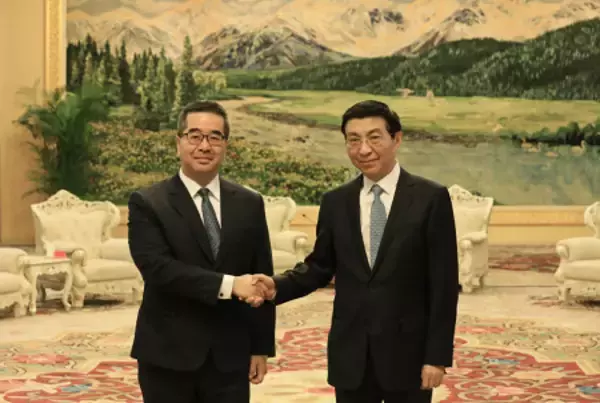 台湾野党幹部、中国序列４位と会談