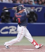 牧の先制ソロ　野球