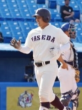 リーグ戦１号に笑顔の川尻　野球