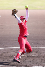 決勝で力投する後藤　アジア大会
