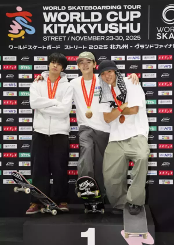 白井、土壇場で逆転＝スケートボード