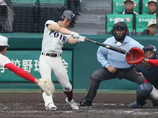 黒川の２点適時打　高校野球