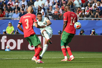 エムバペの先制ゴール　Ｗ杯サッカー