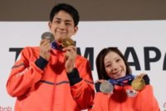 「まだ実感沸かない」＝ペアで金の三浦、木原組―フィギュアスケート〔ミラノ・コルティナ五輪〕