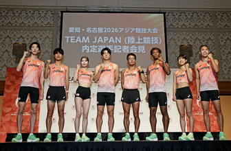 アジア大会陸上代表選手が会見