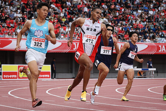 中島、貫禄の走り＝陸上日本選手権・男子４００メートル