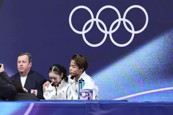 浮かない表情の長岡、森口組　五輪