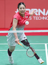 決勝でプレーする河合　アジアパラ大会