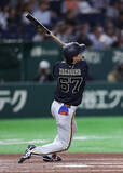 「ソロ本塁打を放つ中川　プロ野球」の画像1