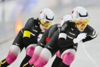 日本、初のメンバーで２季ぶりＶ＝女子団体追い抜き、好感触―Ｗ杯スケート