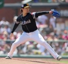 ソフトバンク先発の上沢　プロ野球