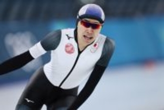 滑走を終えた山田　五輪