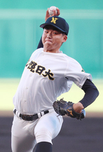 札幌日大先発の石川　高校野球