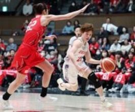 攻め込む笠置　全日本バスケット
