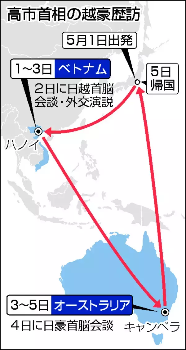 経済安保で「自律性」向上＝高市首相５月１日から越豪訪問―新インド太平洋