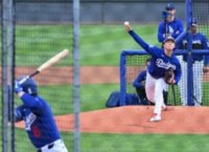 打撃練習に登板した山本　大リーグ