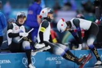 滑走を終えた日本チーム　五輪