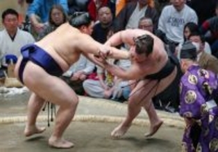 大の里の押し倒し