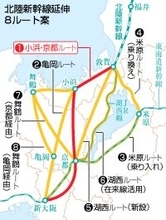 大阪延伸「小浜・京都」で決着か＝北陸新幹線ルート再検討―地元同意、依然見通せず・与党