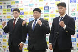 「撮影に応じる香川ら　全日本柔道」の画像1