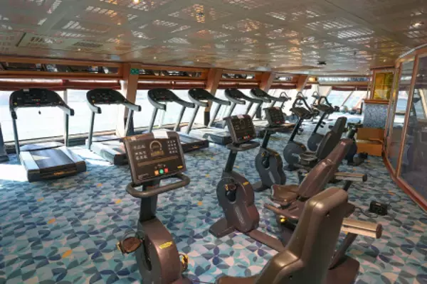 クルーズ船のフィットネスジム