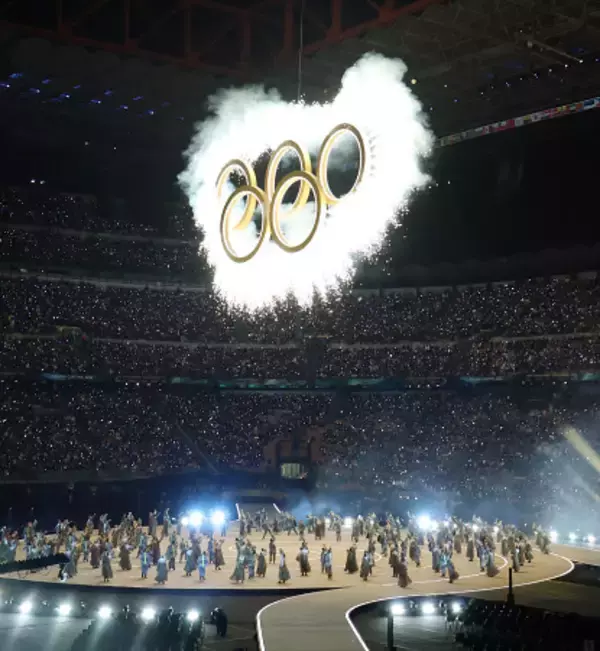 開会式に現れた五輪マーク