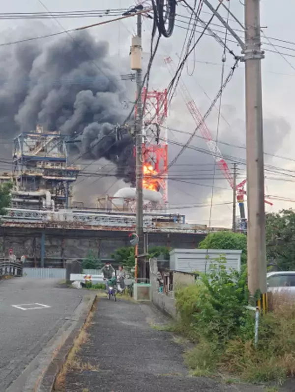 日本製紙八代工場で火災