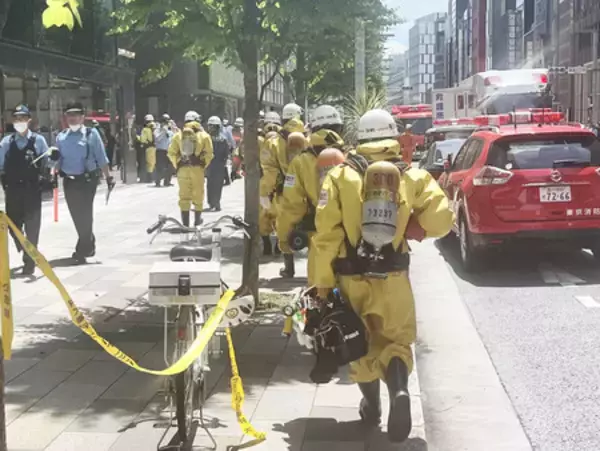 東京・銀座でスプレー噴射か＝男逃走、２５人搬送―警視庁
