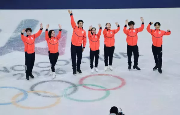 表彰式に臨む日本　五輪