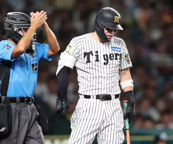 死球を受けた佐藤　プロ野球