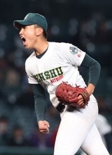 喜ぶ門倉　高校野球