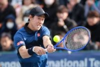錦織「感覚戻ってきた」＝３カ月ぶり実戦、白星―男子テニス