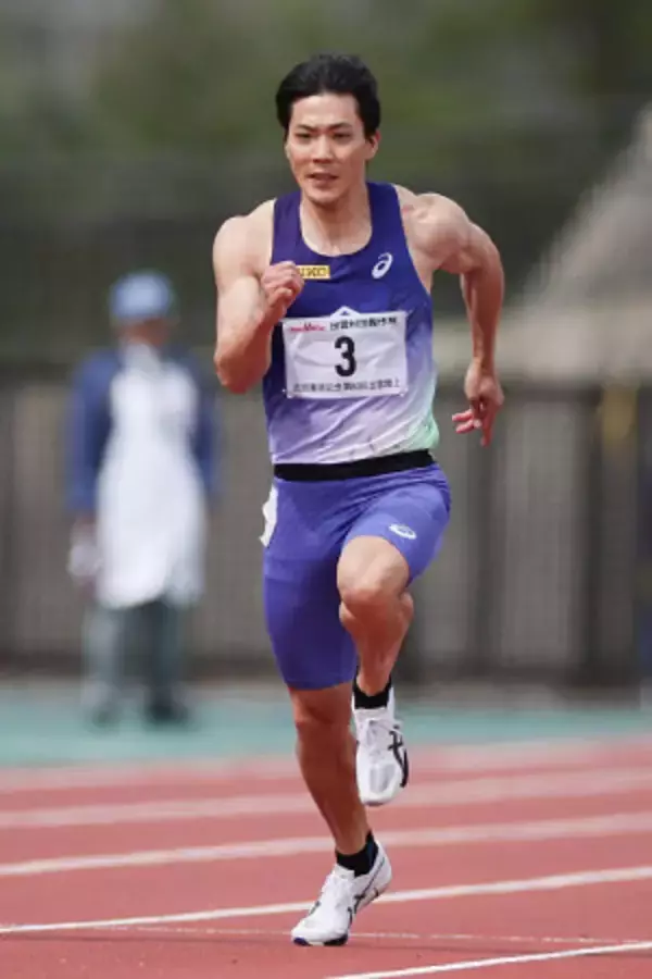 ４位に終わった山縣　出雲陸上