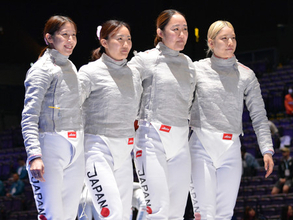 女子サーブルの日本は５位
