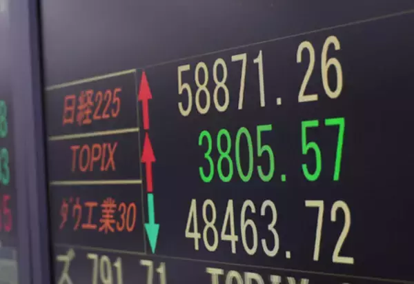 東京株、最高値を更新＝中東和平期待、１４００円超高