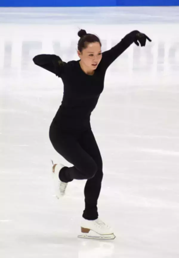 調整する樋口　スケートアメリカ